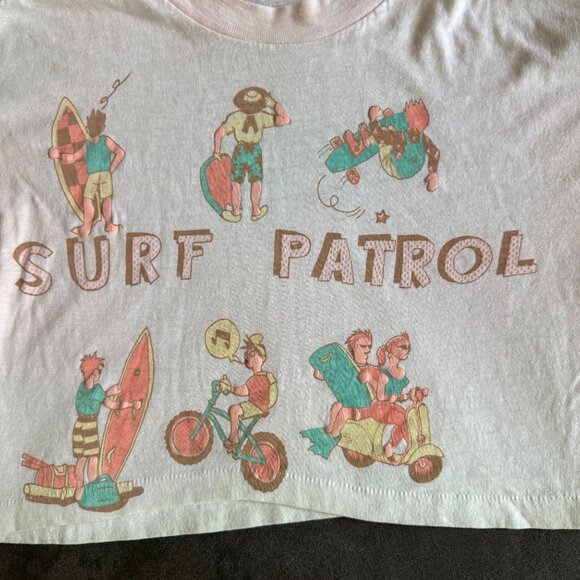Topon-Downs Surf Patrol Crop Top Graphic Tee - Picture 2 of 4